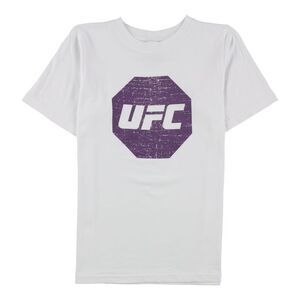 UFC Boys Distressed Logo Graphic T-Shirt, white, Big Kids (8-20), M